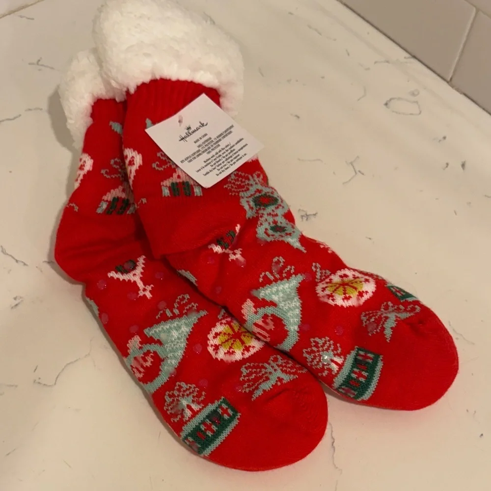 Hallmark Red and Green Holiday Socks